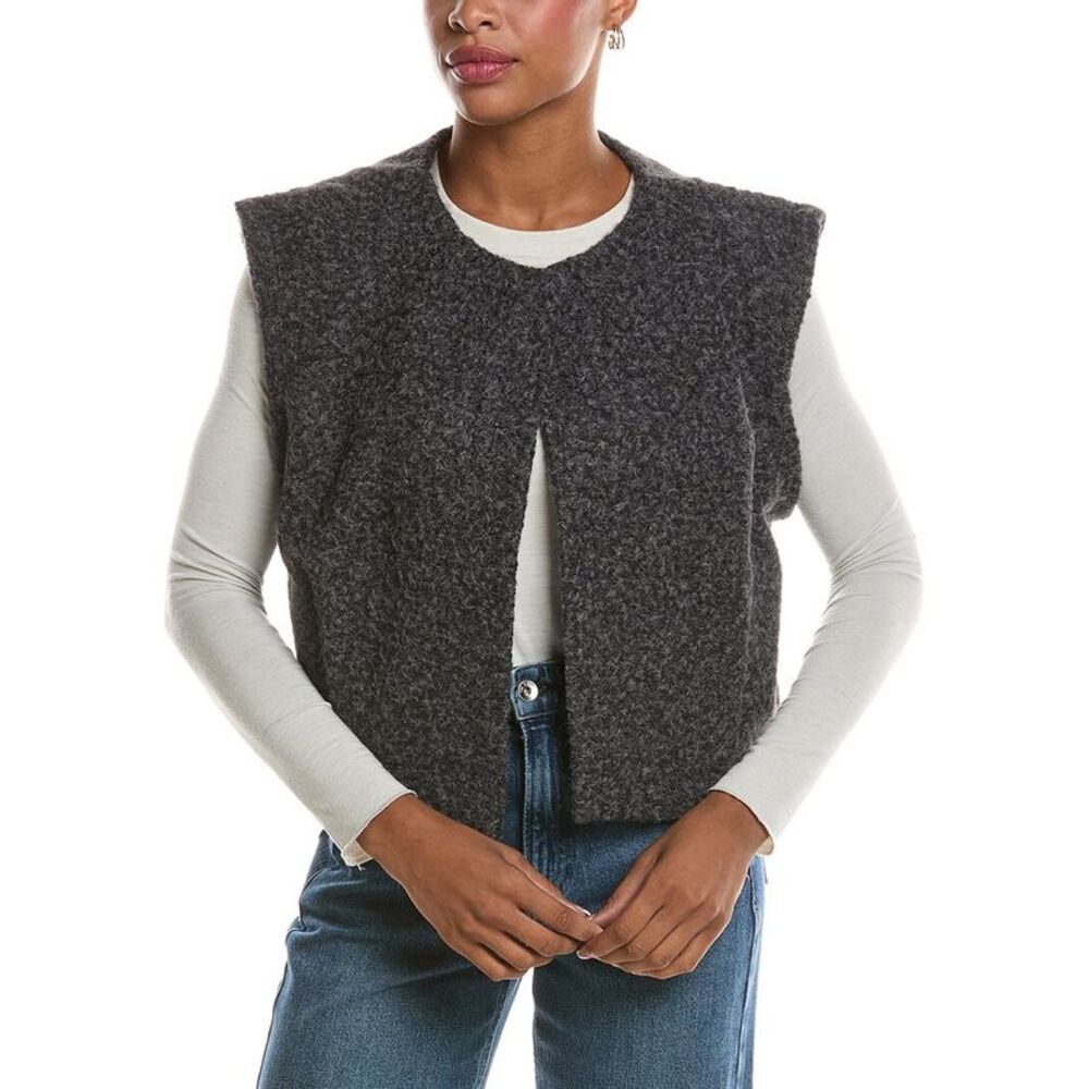 Current/Elliott Womens Open Vest, Gray